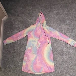 Tie dye long hoodie